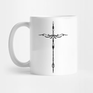 Beautiful Pretty Religious Cross Faith line Art Design Mug